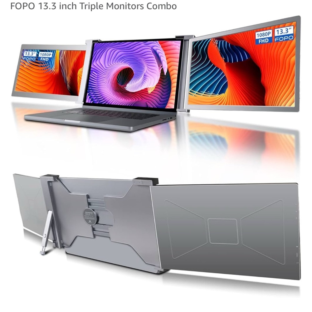 13.3 inch Triple Monitor Combo - Silver